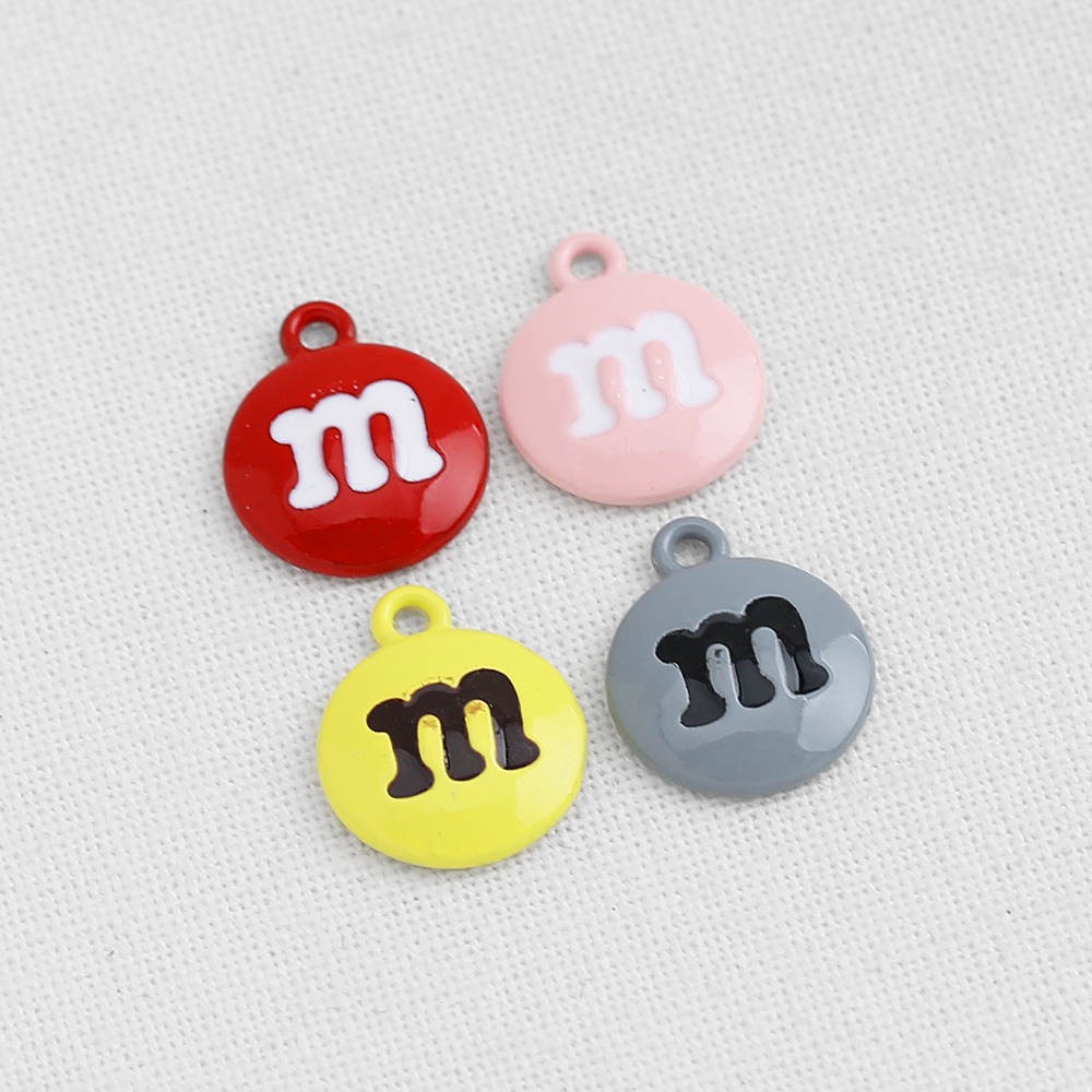 m&amp;m 초콜렛 싱글고리 팬던트 키링재료 귀걸이부자재 P-SS-0052