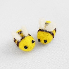 펠트양모 통통 꿀벌 곤충 키링재료 키링부자재 P-DF-0181